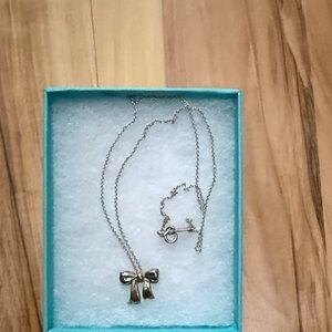 Tiffany & Co. Silver Bow Necklace
